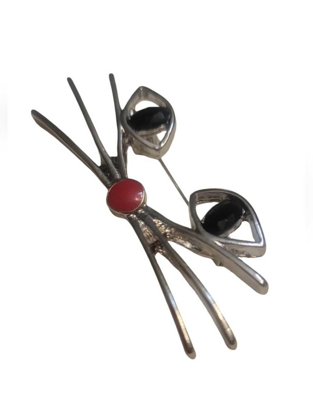 1 Cat Lover's Whisker Brooch and 1 Cat Lapel Pin - Picture 8 of 11